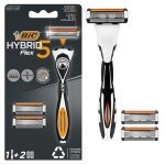 Bic kit 1 manche + 2 recharges hybrid flex 5 rasoir syst�me homme - 5 lames mobiles