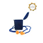 Boite de 50 paires de bouchons d'oreilles avec cordons 3m - 1200