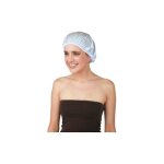 Bonnet douche plastique uni bleu ciel