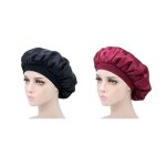 Bonnets de nuit bonnets pour cheveux, paquet de 2 kaki