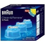 Braun clean&renew ccr3 - kit de cartouches de nettoyage - pour rasoir