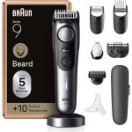 Braun tondeuse a barbe homme series 9 bt9545 chrome, 10 outils de barbier, 52 longueurs, lame problade ...