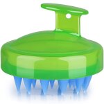 Brosse pour massage et peeling du cuir chevelu vert