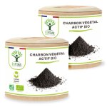 Charbon vgtal actif bio - complment alimentaire - digestion gaz ventre plat - 150 mg de poudre active ...