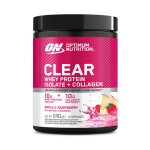 Clear whey protein isolate + collagen (240g)apple et raspberry whey isolateoptimum nutrition