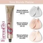 Coloration cheveux farmavita - tons blonds platine cendrs blond platine cendr perl 10. 102