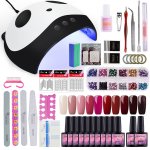 Coscelia 10pc vernis a ongles kit soak off en gel - lampe a ongles 36 w uv led - ensemble kit manucure ...
