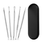 Dissolvant de points noirs 5 pi�ces, popper de boutons, kit de soins de la peau argent