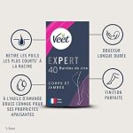 Expert - lot de 80 bandes de cire froide corps & jambes - peaux normales - finition parfaite - epilation ...