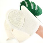 Gant de gommage en loofah