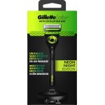 Gillette labs rasoir pour homme avec barre exfoliante 1 manche 1 lame neon night Gillette labs rasoir pour homme avec barre exfoliante 1 manche 1 lame neon night