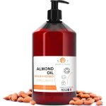 Huile amande douce bio, presse a froid, pure. huile de massage professionel, huile pour cheveux et cils, ...