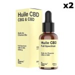 Huile cbd cbg bio full spectrum 3000mg ou 6000mg (30ml) 3000mg / 10% / 2 flacons Huile cbd cbg bio full spectrum 3000mg ou 6000mg (30ml) 3000mg / 10% / 2 flacons