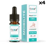 Huile cbd hexaflex mobilité, chanvre bio, full spectrum 20% / 2000mg (10ml) 4 flacons Huile cbd hexaflex mobilité, chanvre bio, full spectrum 20% / 2000mg (10ml) 4 flacons