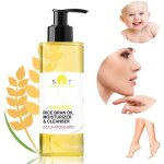 Huile organique de son de riz presse a froid huile dmaquillante 100% naturelle waterproof 500 ml