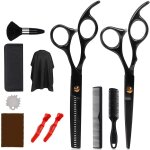 Kit de coiffure avec ciseaux, peignes, pinces, manteau 11 pi�ces