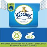 Kleenex papier toilette humide fresh - 12x42 lingettes