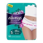 Lot de 2 - always discreet underwear normal - sous - v�tements pour incontinence 5 taille l - 10 sous ...