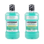 Lot de 2 bains de bouche protection dents et genvices - 500 ml