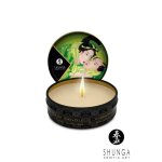 Mini bougie de massage lueur et caresse - shunga shunga th� vert