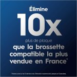 Oral - b pro brossettes de rechange cross action originales, lot de 12 embouts ronds, blancs, compatibles ...