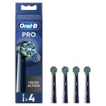 Oral - b pro cross action noire brossettes pour brosse a dents, 4 unit�s