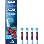 Oral - b pro kids - lot de 4 brossettes pour brosses a dents electriques spider - man