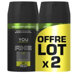 Pack de 2 - axe d�odorant anti bact�rien you spray compress� lot de 2x100ml