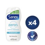 Pack de 2 - lot de 2 gels douche sans savon sanex zro 0% essential purifiant