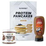 Pack petit - déj ¿ pancakes nature - protein cream chocotella + zero syrup caramel Pack petit - déj ¿ pancakes nature - protein cream chocotella + zero syrup caramel