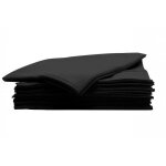 Paquets de 50 serviettes jetables noires super résistantes Paquets de 50 serviettes jetables noires super résistantes