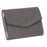 Pilulier semainier slim simili cuir plic 7 jours compact gris