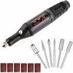 Ponceuse pour ongles lime a ongles electrique avec 6 embouts noir