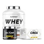 Programme prise de muscle sec confirm� - 100% whey proteine advanced 2kg choco nut - no pump xtreme - ...