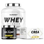 Programme prise de muscle sec confirm� - 100% whey proteine advanced 2kg chocolat - no pump xtreme pina ...
