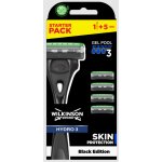Rasoir a main wilkinson hydro 3 skin protection black edition + 5 t�tes