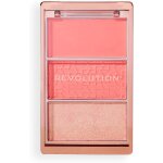 Revolution, blush icon palette (authentic peach), palette de blush cr�me et poudre compacte, haute pigmentatio ...