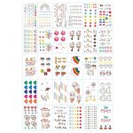 Rubbing - tatouages temporaires 30 feuilles aux motifs color�s