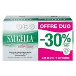 Saugella cotton touch serviette extra fine avec ailette jour lot de 2 x 14 protections