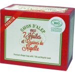 Savon d'alep premium bio aux 7 huiles et aux graines de nigelle Savon d'alep premium bio aux 7 huiles et aux graines de nigelle