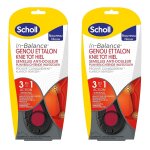 Scholl lot de 2 semelles in - balance anti - douleur genou & talon taille 1 s - 37 - 39, 5