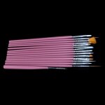 Set de 15 pinceaux a ongle pour dco gel uv nail art manucure professionnel rose