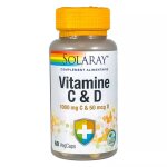 Solaray vitamine c 1000 mg & d 50 ?g 60 g�lules v�g�tales