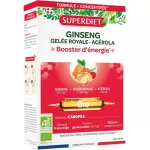 Superdiet ginseng gel�e royale ac�rola bio tonus & energie ampoules