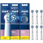 T�tes de brosse � dents - oral - b - pro sensitive clean - lot de 6 - poils extra doux - nettoyage en ...