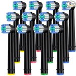 T�tes de rechange pour oral b, paquet de 12 t�tes de brosse � dents electrique souples, nettoyage en ...