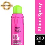 Tigi bed head headrush shine spray capillaire pour cheveux souples et brillants 200 ml