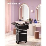 Valise de maquillage professionnel 4 - en - 1, xxl, 35 x 25 x 79 cm, verrouillable, roulettes a 360, ...
