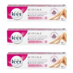 Veet lot de 3 crmes dpilatoire minima - douceur longue dure - peaux normales - 200ml