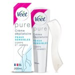 Veet - cr�me d�pilatoire - pure - corps & jambes - peaux sensibles - 200 ml
